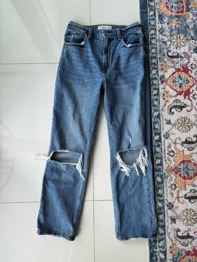 A&F Ankle Straight Jeans